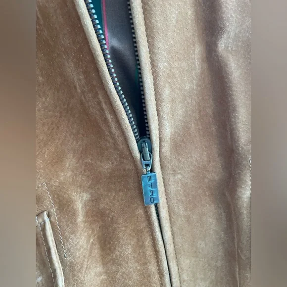 Vintage Etro Milano Leather Bomber Jacket - Picture 6 of 12